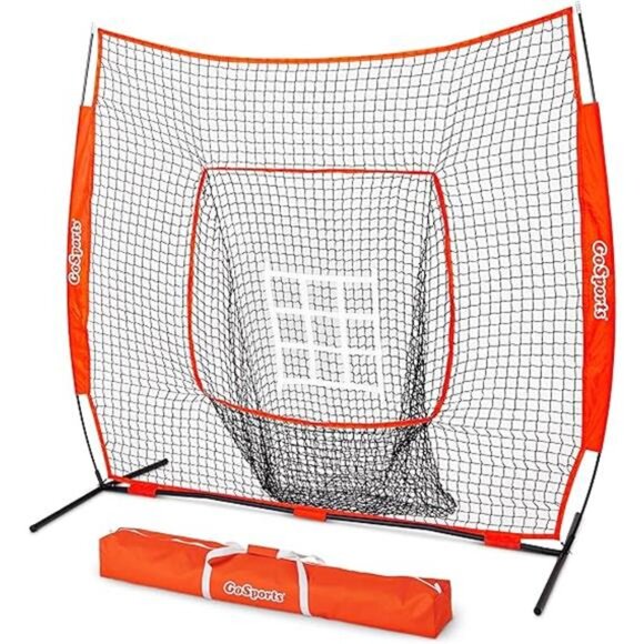 7ft x7ft Baseball & Softball Practice Hitting & Pitching Net with Bow Type Frame - Picture 7 of 7